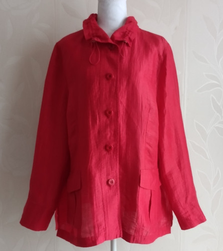 Giacca lino rosso basilese - di,