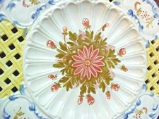 Ceramica Bassano Piatto Forato da Parete Design Fiori 33 cm Vintage