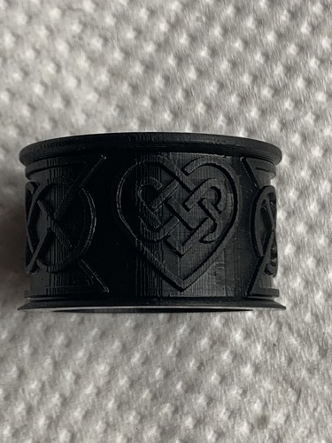 Black resin woggle celtic - woggle,