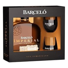 BARCELO' RUM IMPERIAL CONFEZIONE CON BOTTIGLIA CL.70 E 2 BICCHIERI