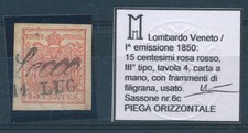 FRANCOBOLLI - 1852 LOMBARDO