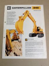 DEPLIANT BROCHUIRE PUBBLICITARIA CATERPILLAR 245 ESCAVATORE  6 PAG 