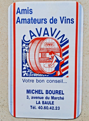 Carte publicitaire cavavin - publicitaire,