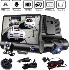 Dash Cam Auto 3 Lenti 170° Full HD 1080p Tripla Camera G-Sensor 4" Notturna