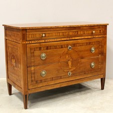 CASSETTONE comò Luigi XVI - IN NOCE INTARSIATO - Italia EPOCA 700 - RESTAURATO