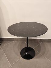 Saarinen Tavolino Ø 51 - Nero lucido Marquina / Nero Rilsan