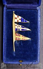 Distintivo Coni Club Nautico vela in astuccio da collezione italia