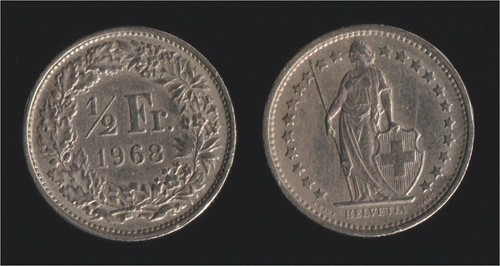 Svizzera half franc 1968 - 1/2,
