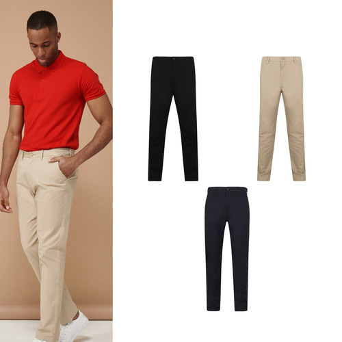 Henbury chinos elasticizzato - henbury,
