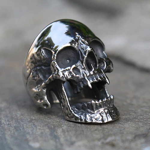 Anello uomo teschio vampiro - anello,