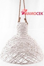 LAMPADARIO vimini bianco d41