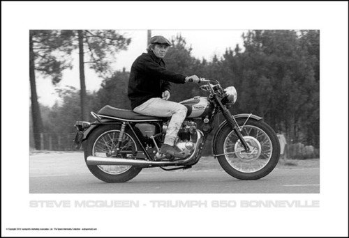 Steve mcqueen triumph 650 - -,