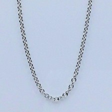 Collana catena cavo oro bianco