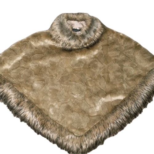 Poncho pelliccia sintetica