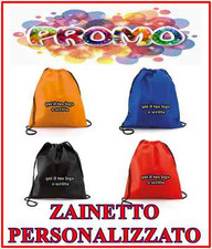 20 ZAINETTI IN TNT PERSONALIZZATI CON IL TUO LOGO BAR RISTORANTE LIDI PUB