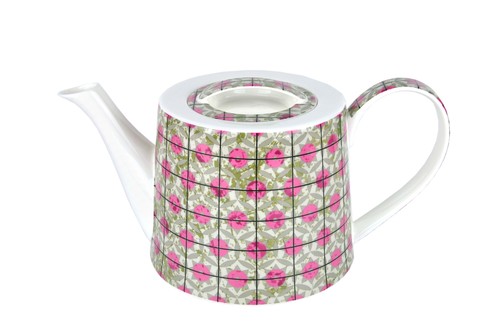 Teiera cerchi grigio/rosa