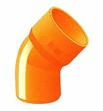 N° 2 SEMICURVA, CURVA APERTA 45° TUBI RACCORDI PVC ARANCIO X EDILIZIA DIAM 50 mm