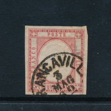 Province Napoletane 1861 5 gr. rosa lilla 21b US firma Diena-Cardillo