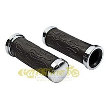 FLAME GRIPS 22mm (7/8") Chrome