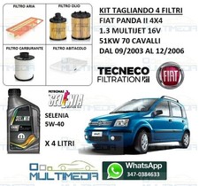 KIT TAGLIANDO 4 FILTRI OLIO