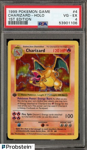 Pokemon charizard holo 1999 - pokemon,