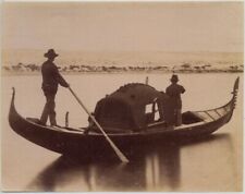 Venice Gondola Very old original albumen photo Naya ? Perini ? Ponti? 1860c L994