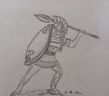 G. DE CHIRICO, CARBONCINO SU CARTONCINO - CM. 18 x 20