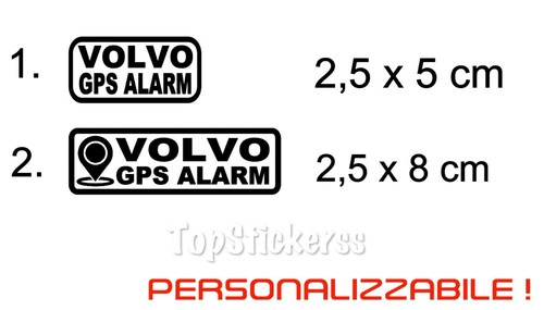 Adesivi volvo gps security - 4x,