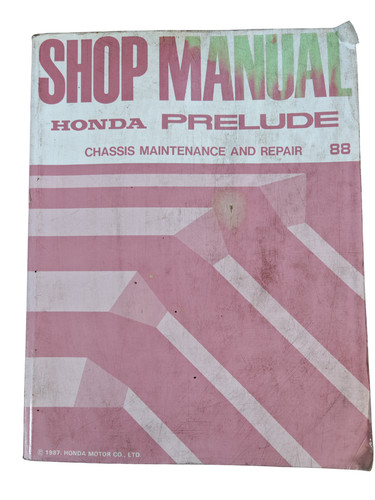 Honda prelude shop manuale - shop,
