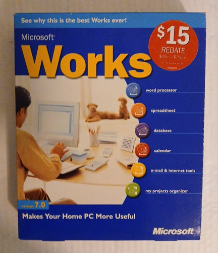 Microsoft works retail box - works,