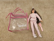 Barbie Slumber Party Teresa Vintage 1994 Mattel bambola custodia capelli castani #BB
