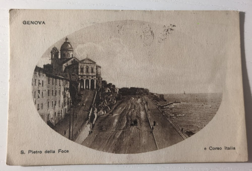 Cartolina 1921 genova - cartolina,