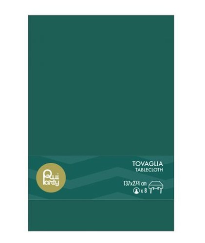 Tovaglia plastificata verde - plastificata,
