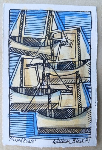 Quadro acquerello inchiostro - e,