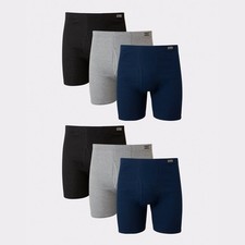 Hanes Confezione 6 Boxer Slip Uomo Senza Etichette Cool Comfort Morbido Vita Intimo