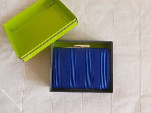 New light blue satin clutch - satin,