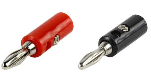 Connettore banana rosso nero - a,