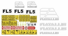 FIAT ALLIS FL5 NUOVO MODELLO decalcomanie adesivi kit Completo