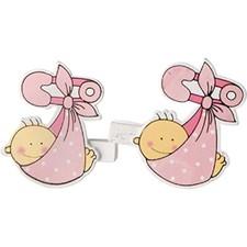 6 pz mollette neonato in fascia rosa segnaposto chiudi pacco decorazione bomboni