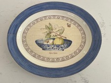 Wedgwood Sarah's Garden Oval Serving Platter Large Meat Plate Vgc Wedgewood Blue