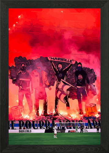 Ultras marseille framed - marseille, wall