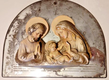 ANTICA ICONA CON LA SACRA FAMIGLIA DI FINE 800