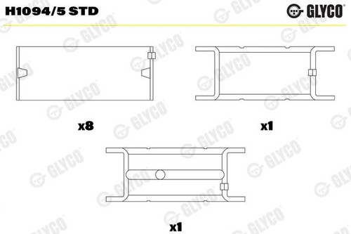Cuscinetto albero motore glyco - cuscinetto,