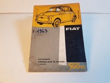 Manuale officina catalogo ricambi carrozzeria Fiat 500 D originale no copia 1963