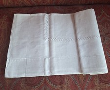 Antico Raffinato Lenzuolo Lino Ricamo A Mano1 Piazza Cm175x265  Perfetto.