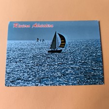 RIVIERA ADRIATICA - BARCA A VELA CARTOLINA A COLORI VIAGGIATA