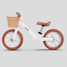 Balance Bike per Bambini 12" Bici per Bambini per 2-5 Anni con Cestino e Campanello - Bianco