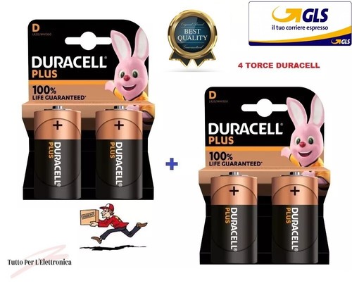 4duracell batteria pila - pila, d2