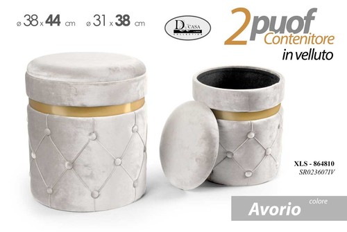 Pouf cilindrico contenitore - cilindrico,