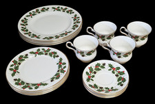 Servizio piatti vintage Royal Grafton Noel Bone China Holiday servizio 16 pezzi per 4